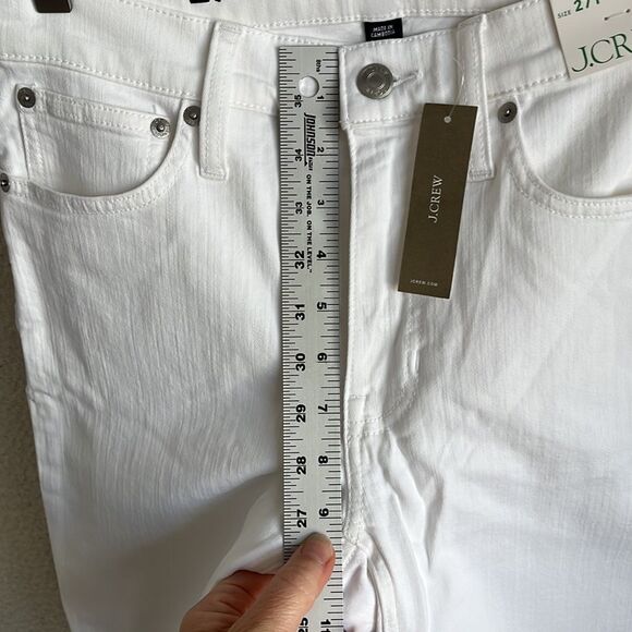 J Crew 9 Inch Billie Bootcut‎ Womens Size 27 Tall White - Picture 8 of 10